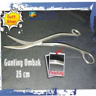 Gunting Aquascape Ombak/Gunting Stainless 25 cm Akuarium/Gunting Gelombang/Gunting Trimming