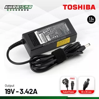 Adaptor Toshiba ORI 19V 3.42A 5.5x2.5mm/Charger Laptop/Charger toshiba