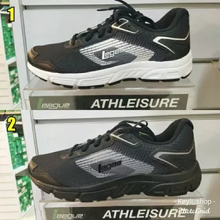 Sepatu League Legas Musca LA M Black Running Shoes Cowo Sneakers Pria Sepatu Sekolah Original Murah