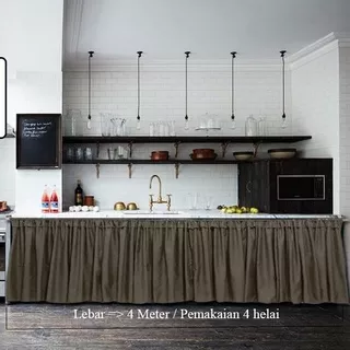 (Bebas Pilih Motif Untuk Poni ) Gorden Kolong Dapur Poni Bisa Custom Tinggi dan COD 10.10 Tirai Murah Lebay