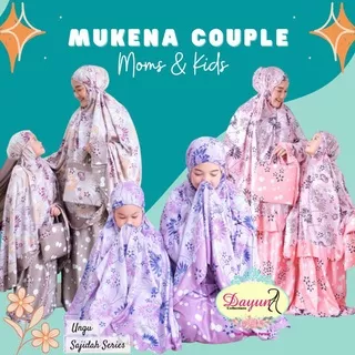 COD MUKENA COUPLE IBU DAN ANAK KATUN RAYON PREMIUM JUMBO MOTIF TERBARU 2022 JUBAH IBADAH RAYON FULL ADEM LUCU MURAH