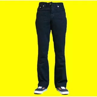 Celana CutBray Jeans Premium Hitam Pekat Panjang Pria Boot Cut / Celana Komprang / Cutbray Termurah / Cutbray COD / Cutbray Terlaris