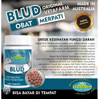 BLUD VETAFARM OBAT VITAMIN ANTIBIOTIK PENAMBAH SEL DARAH MERAH MENINGKATKAN STAMINA PADA SEMUA BURUNG Jual Perbutir