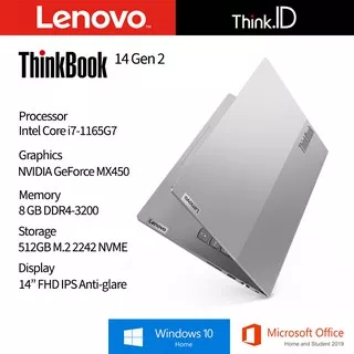 LENOVO ThinkBook 14 ITL G2 i7-1165G7 8GB 512GB MX450 14IPS Win10 OHS