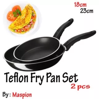 Wajan Teflon Set isi 2 Fry Pan Masak anti lengket Maspion Memasak Teplon frypan Panci Penggorengan