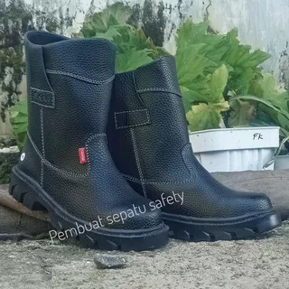 Sepatu Safety Pria Wanita Shoes  Boot Hitam King Kwd Joger Chetah Bkn Original Kulit Import Murah