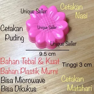 Cetakan Nasi Matahari Sakura Jumbo isi 6 / Cetakan Puding Matahari Sakura / Cetakan Bento Matahari & Sakura / Cetakan Agar Jelly BL Product / Cetakan Nasi Matahari & Sakura Plastik / Cetakan Puding Bunga Matahari Sakura