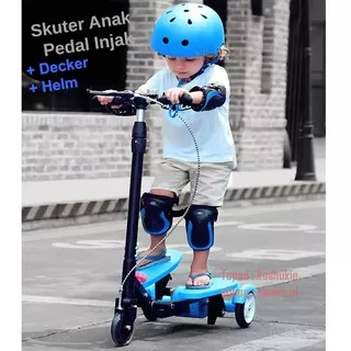 Skuter Otopet Anak Pedal Injak Scooter Anak Genjot Dual Pedal