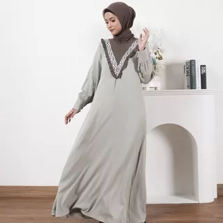 Kaamisha Dress | Gamis Polos, Gamis Kombinasi Batik, Abaya, Dress Lebaran