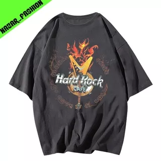 Hard rock  overssize vintage kaos wanita pria