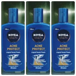 Nivea Men Acne & Protect Liquid Facial Foam 3 x 150ml