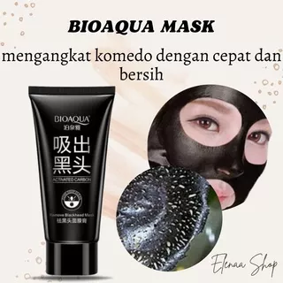 BIOAQUA Masker Charcoal Mask Komedo Black Mask Masker Arang Wajah Original bpom