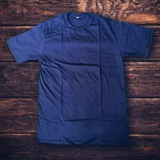 kaos polos biru dongker