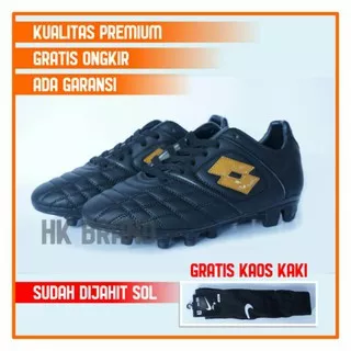 sepatu bola sepak bola sepakbola kulit lotto hitam murah original hkb 26