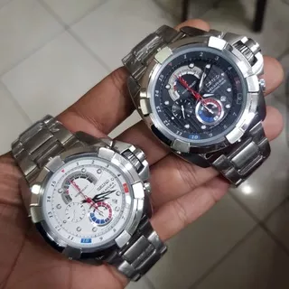 Jam Tangan SEIKO Velatura Chronograph Aktif Silver Power Batterey