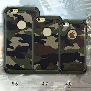 iPhone 5 5S SE Army Loreng Armor Bumper Hard Soft Cover Casing Case