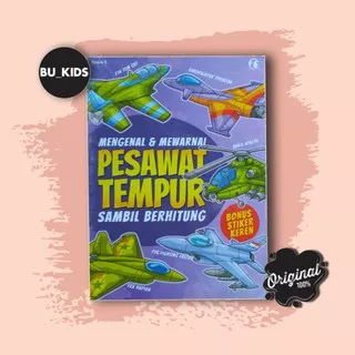 BUKU MEWARNAI ANAK ; BUKU MENGENAL & MEWARNAI PESAWAT TEMPUR