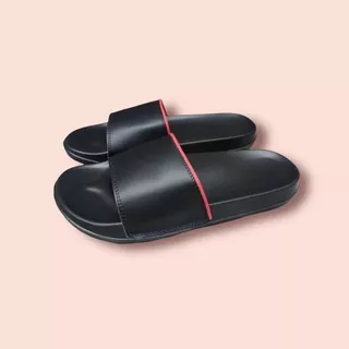 Sandal slide-merah terang/sandal slop/sandal pria