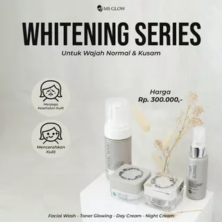 PAKET WHITENING MS GLOW, WHITENING SERIES, PAKET PERAWATAN WAJAH WHITENING, MS GLOW