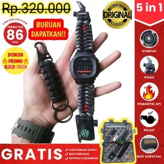 [PROMO TERBATAS !] Jam tangan Pria Skmei outdoor 1657 custom paracord survival outdoor multifungsi ARCORD550, jam tangan outdoor, jam tangan survival, jam tangan pria, jam tangan survival