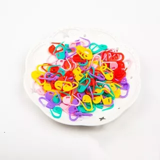 DIY Mini Mixed Colors Plastic Crochet Marker Buckle Hand Knitted Gadgets Count Locking Stitch Clip