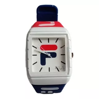 (Cod) Jam Tangan  Pria/Wanita FILA Jarum Analog Bendera Strap Rubber