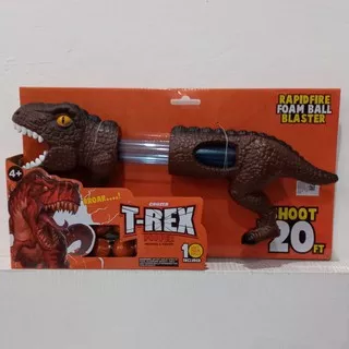 ORI original cruzer trex t-rex dinosaur popper foam ball blaster mainan anak tembakan soft gun dino
