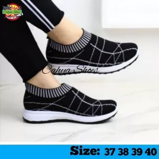 Sepatu sneakers wanita Venom tali 2 warna Kekinian Modis Santai Jalan-jalan Lari Olahraga Murah Gaul