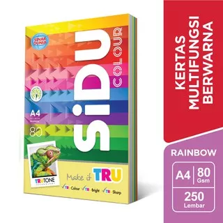 SiDU Kertas Fotocopy Berwarna Rainbow (10 warna) 80 GSM A4