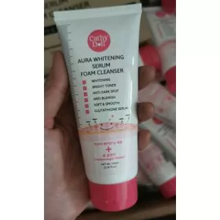 AURA WHITENING SERUM FOAM CLEANSER PEMBERSIH WAJAH PEMUTIH