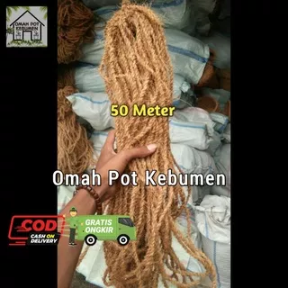 tali tambang sabut | tali rami sabut kelapa media pot gantung tanaman 60 meter