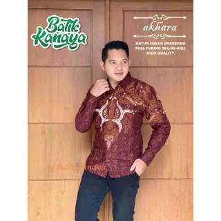 Original Batik Kanaya - AKHARA batik pria lengan panjang full furing bahan katun by kanaya