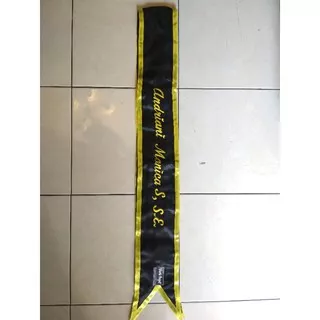 Selempang Kain Satin Bordir List Pita Selempang Sidang Selempang Wisuda Kado Wisuda Termurah