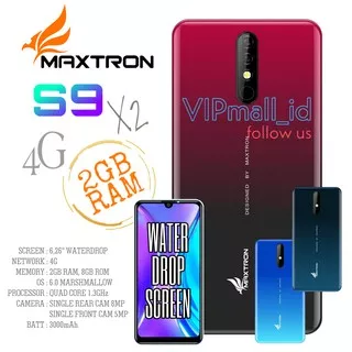 MAXTRON S9 X2 4G - HP ANDROID 6,26 RAM 2GB/8GB - SMARTPHONE WATERDROP - HP MAXTRON