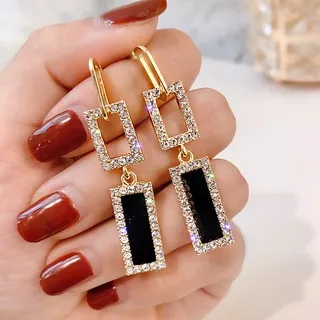 [  1Pair Mix Style Vintage Diamond  Pearl Pendant Earrings For Lady ]  [ Ear Jewelry Accessories ]