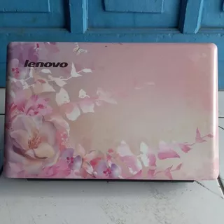 Lenovo E10-30 Motif Bunga Flower Putih Windows 10 SSD 128GB Bluetooth Netbook Notebook Second Bekas RAM 2GB Intel Celeron N2815
