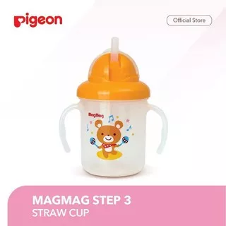 Training Straw Cup Pigeon Magmag Step 3 180ml | Botol Minum Sedotan Bayi Anak 8m+ Botol Minum Latihan | Gelas Bayi Pigeon MAG MAG