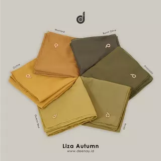 {DEENAY} hijab polos liza deenay autumn series original terbaru.( olive,mustard,burnt olive,ochre,queen bee,avocado))