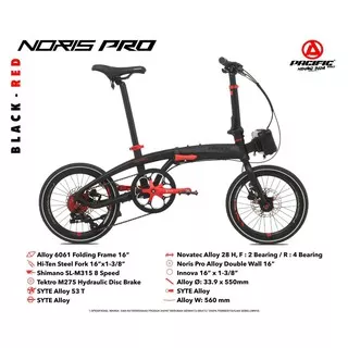 FOLDING BIKE/SEPEDA LIPAT/16 LIPAT NORIS PRO PACIFIC