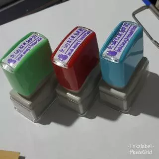 Stick Ice stamp stempel nama flash stamp bisa request nama dan warna tinta