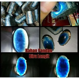 ORIGINAL PANDAN BIRU LANGIT PLUS BONUS BAHAN BATU MENARIK. BAHAN PANDAN BIRU NATU