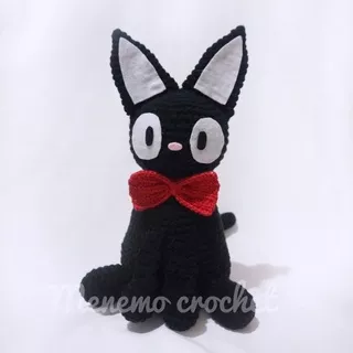 Jiji the cat amigurumi / kiki delivery service/ boneka tajut kucing hitam / custom boneka rajut