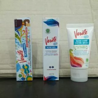 Paket Anti Jerawat Verile 3 in 1 (facial wash, acne gel, acne blemish)