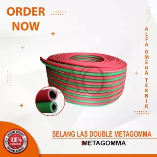 METAGOMMA SELANG LAS DOUBLE 6MM + 9MM TWIN LINE WELDING HOSE OXY + ACE