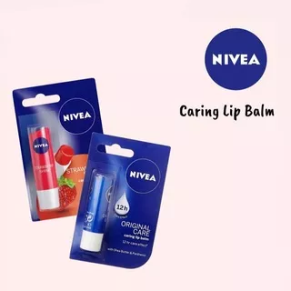 NIVEA Lip Care Fruity Shine Beauty Stick Strawberry | Original Care 4.8 gr | Pelembab Bibir
