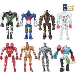 Mainan Robot Real Steel Atom Midas Noisey Boy Z Figure Realsteel Kado Anak Laki 8 Pcs Set