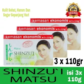 Shinzu`i MATSU Batang isi 3x110gr (PROMO) Shinzui Sabun mandi Batang 110gr
