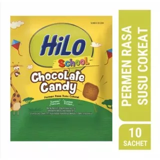 Hilo School Chocolate Candy 1 Renceng isi 10 Sachet