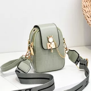 BESTSELLER TAS CROCO 2 TALI PANJANG Tas Selempang Wanita Murah Import Tas Fashion Import Wanita Perempuan Cewek Tas HP Dompet Love Tas Import Fashion Wanita Cantik Modis Keren Trendy Terbaru Kekinian 1223I 9053 L BG0110