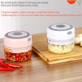 Mini Garlic Grinder Electric Garlic Chopper Cordless Food Fruit Vegetable Blender Kitchen Gadgets 100ML USB Rechargeable
